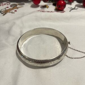 Sterling silver engraved bracelet
